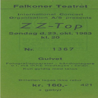 ZZ Top - Falkoner Theater, Copenhagen, Denmark 1983.10.23