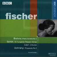 Annie Fischer - Fischer:  Brahms Piano Sonata No. 3; Bartok 15 Hungarian Peasant Songs