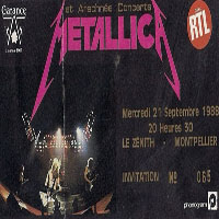 Metallica - 1988.09.21 - Le Zenith - Montpellier, France (CD 1)