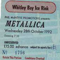 Metallica - 1992.10.28 - Whitley Bay Ice Rink - Newcastle, England (CD 1)