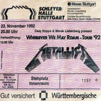 Metallica - 1992.11.23 - Schleyerhalle - Stuttgart, Germany (CD 1)