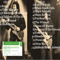 Black Sabbath - Live in Utrecht (Muziekcentrum Vredenburg, Utrecht, Holland - April 19, 1994: CD 2)