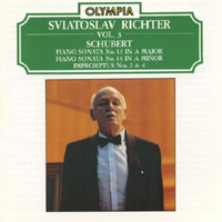 Sviatoslav Richter - Sviatoslav Richter, Vol. 3: Schubert Piano Sonata No. 13 In A Major  Piano Sonata No. 14 In A Minor  Impromptus Nos. 2 & 4