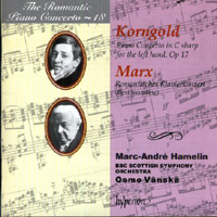 Marc-Andre Hamelin - The Romantic Piano Concerto: Korngold - Piano Concerto, Op. 17; Marx - Romantisches Klavierkonzert