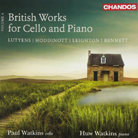 Watkins, Paul - British Works for Cello & Piano, Vol. 4 (Bennett, Hoddinott, Leighton, Lutyens) 
