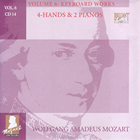 Wolfgang Amadeus Mozart - Complete Works, Volume 6 - Keyboard Works (CD 14: 4-Hands & 2 Pianos)
