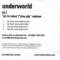 Underworld (GBR) - Jal To Tokyo / Play Pig (Remixes) (Single)