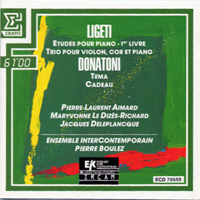 Pierre-Laurent Aimard - Ligeti: Etudes, Trio; Donatoni: Tema, Cadeau